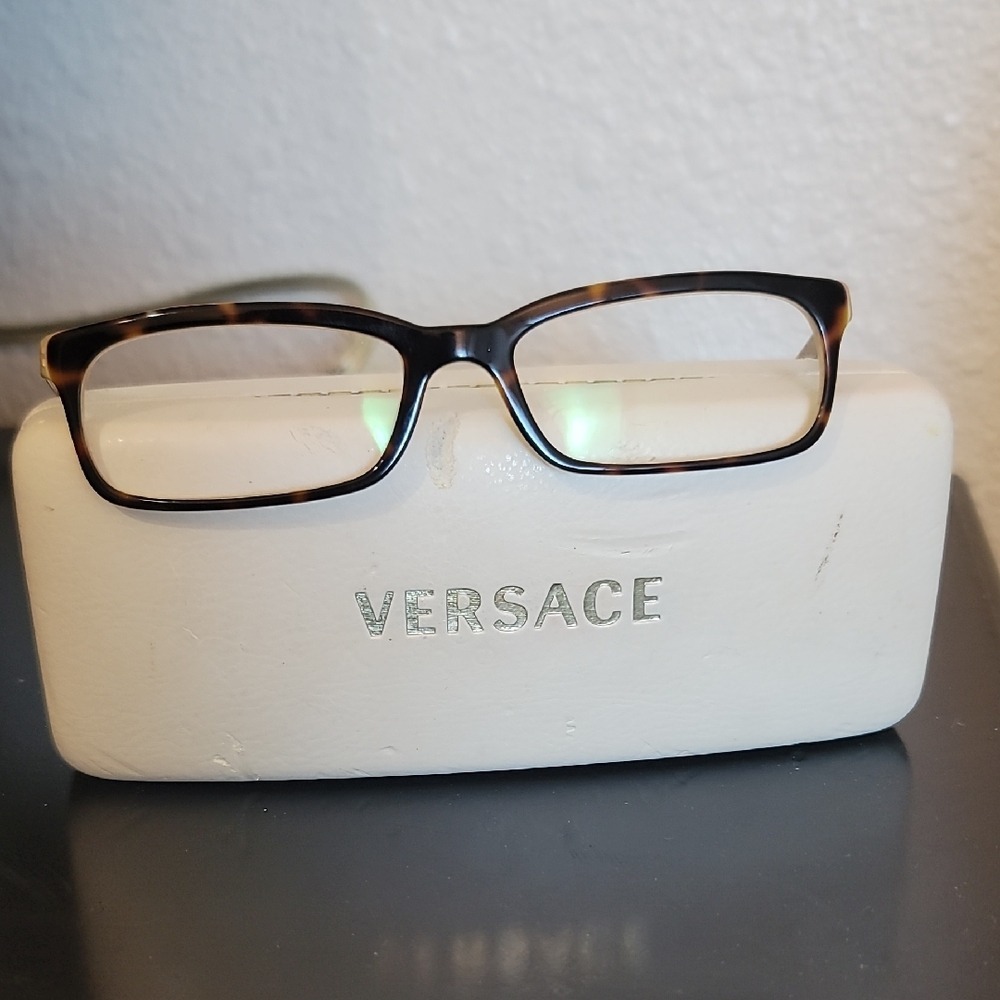 Versace Brown Tortoise Eyeglasses